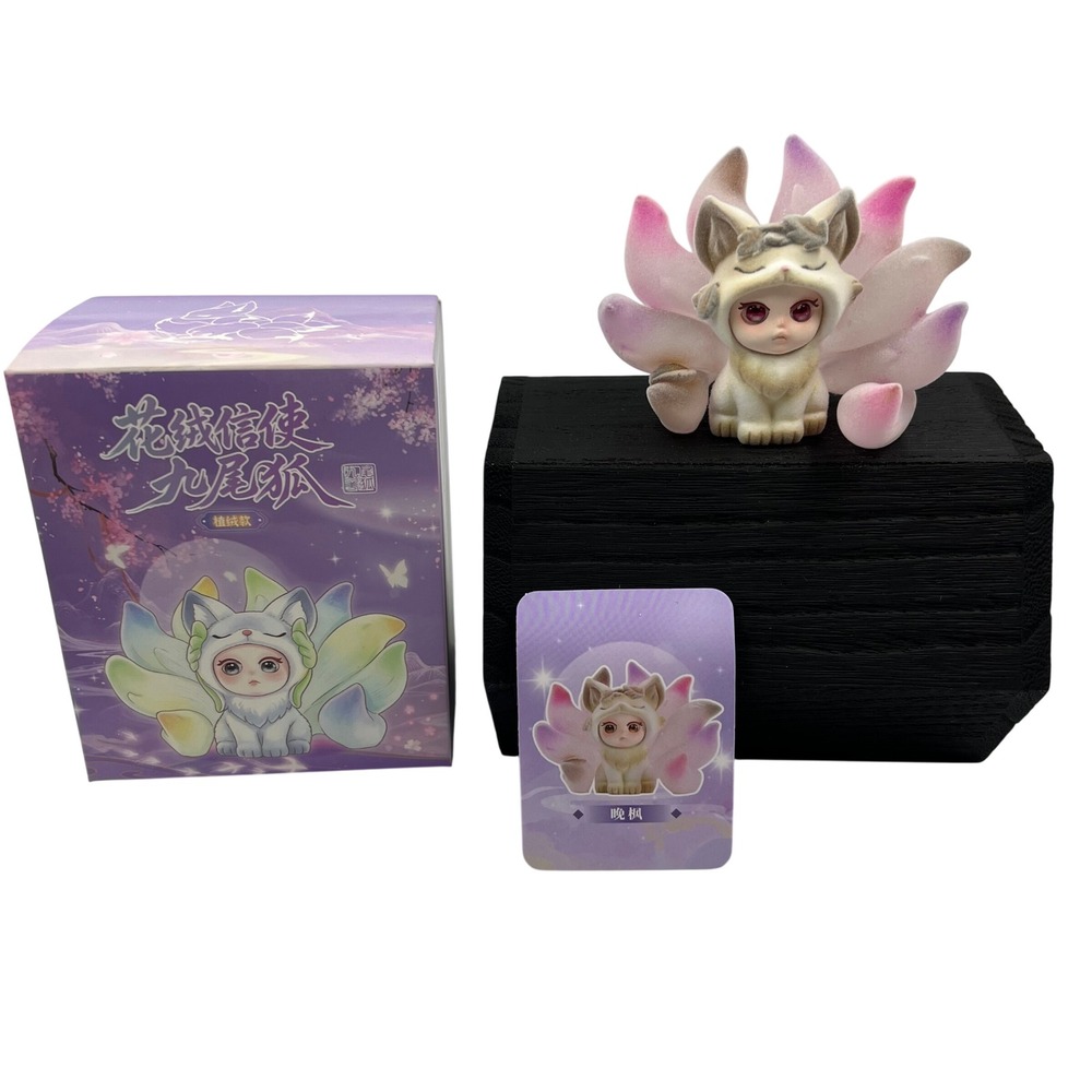 Xinzhiji Flower Messenger Nine-Tailed Fox Evening Maple Flocked Figure Confirmed